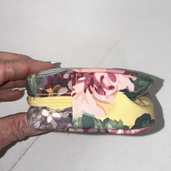 Vintage Lauren Ralph Lauren Yellow Floral CottageCore Mini Cosmetic Jewelry Case - Picture 10 of 13